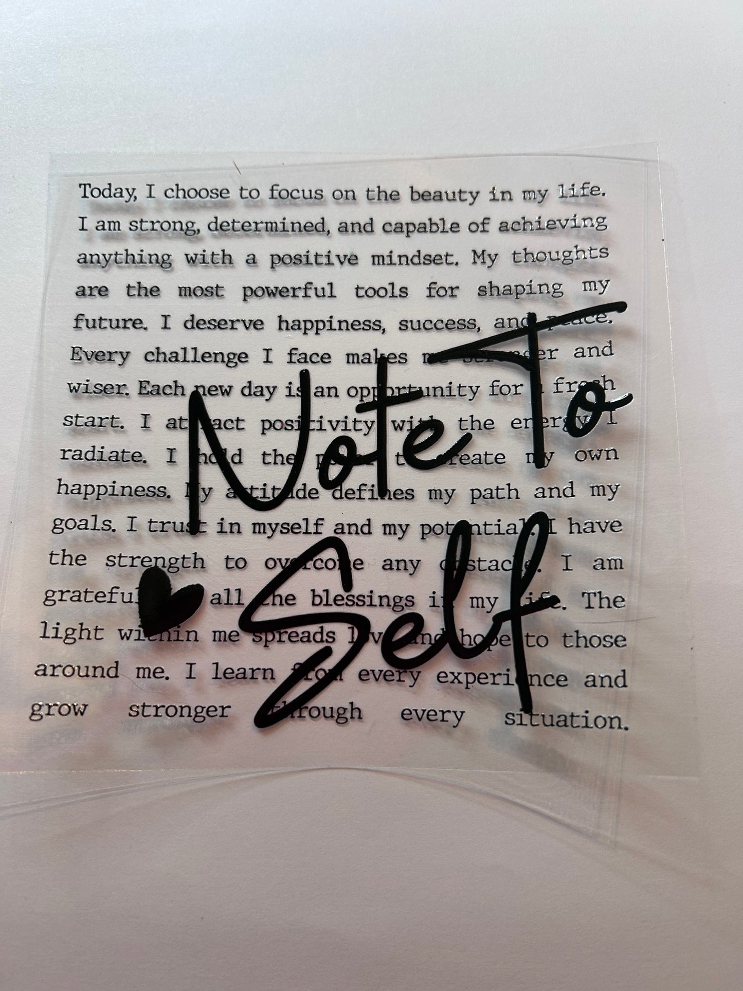 Note to self