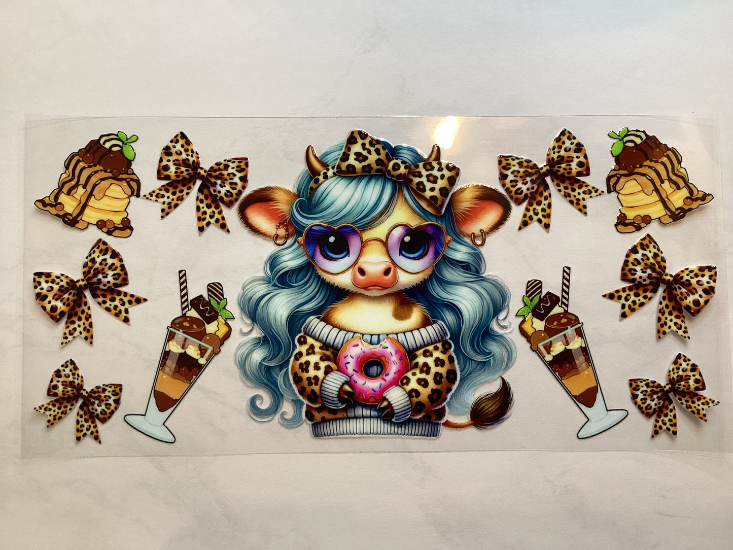 Blue haired cow