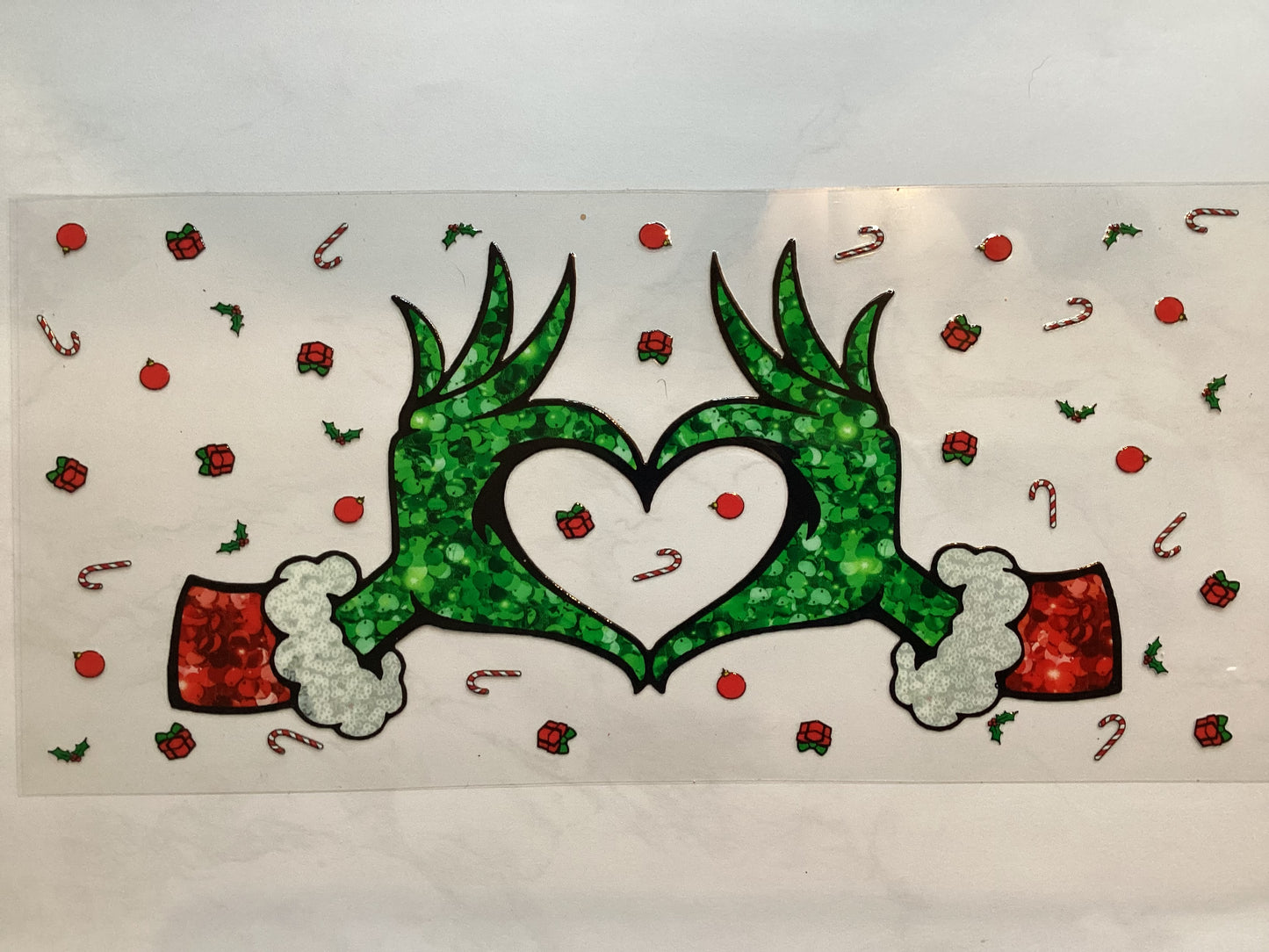 Grinch hand heart