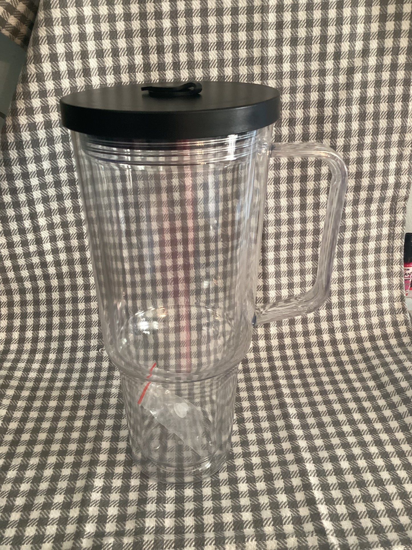 30oz boba lid black