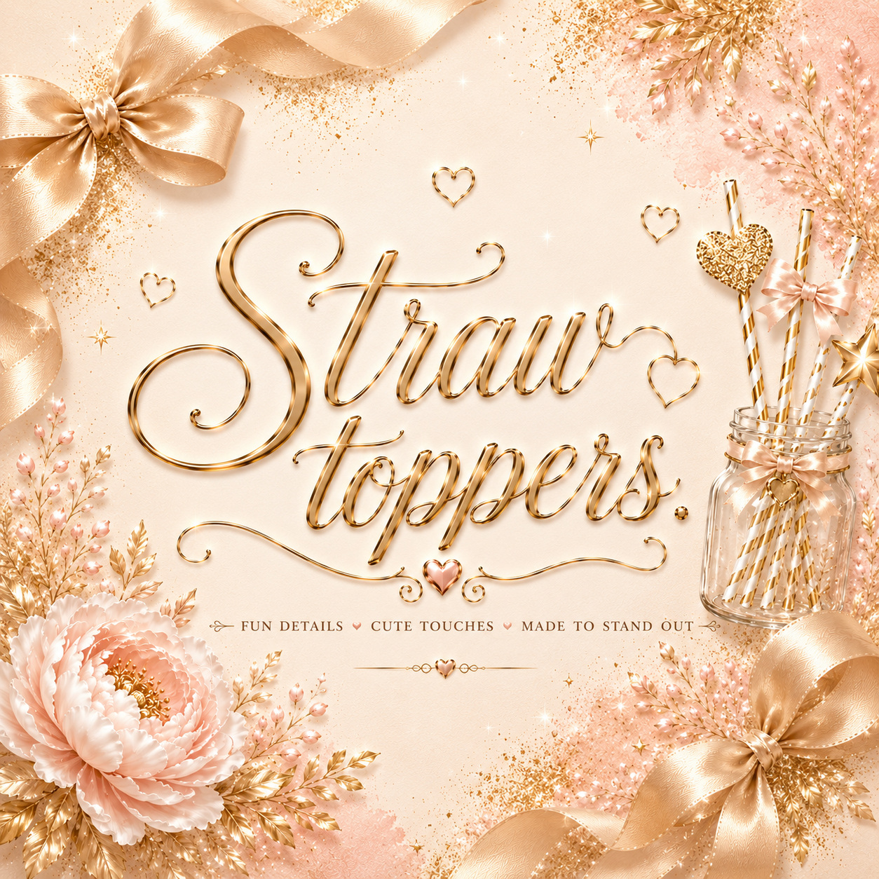 Straw toppers add on