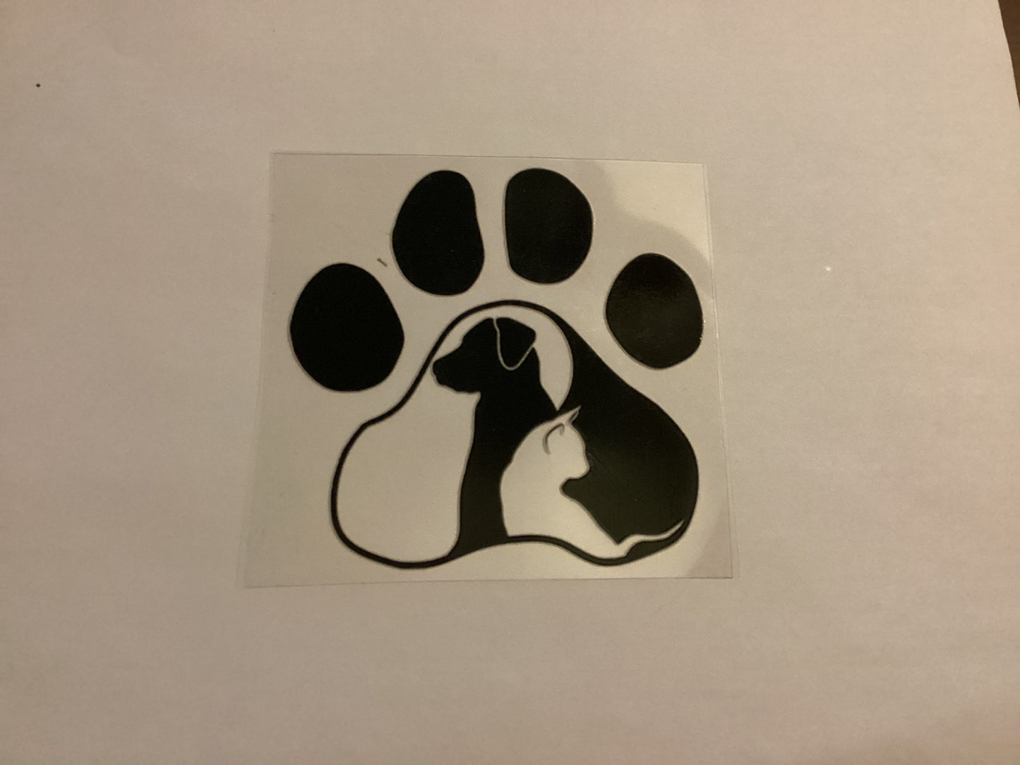 Pawprint with dog and cat