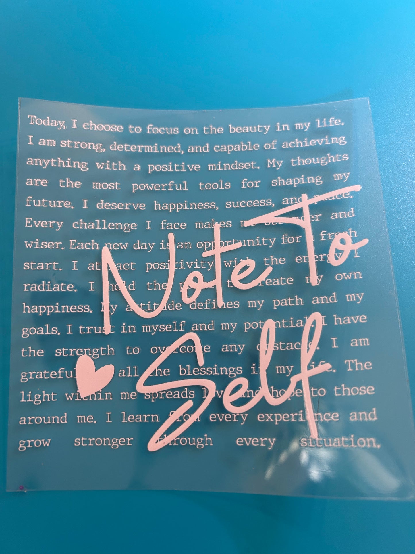 Note to self