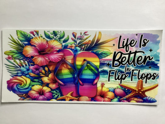 Beachy flip flops
