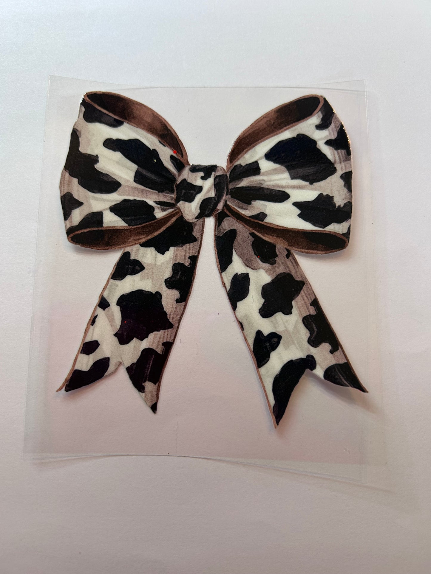 Cow print bow