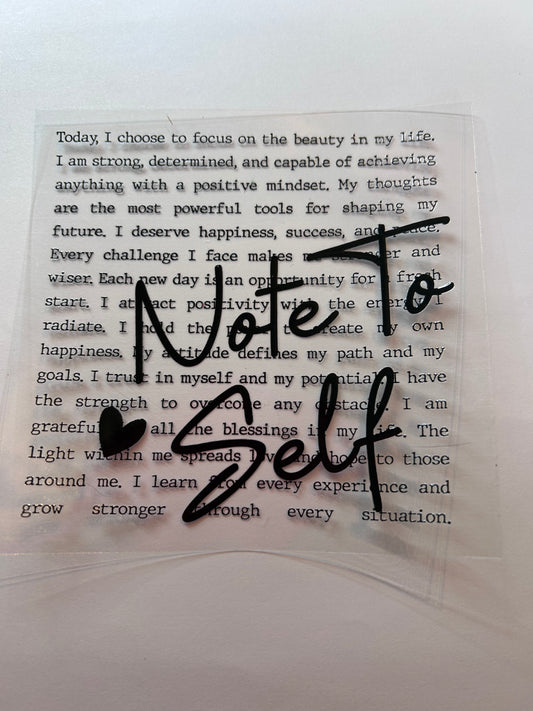 Note to self