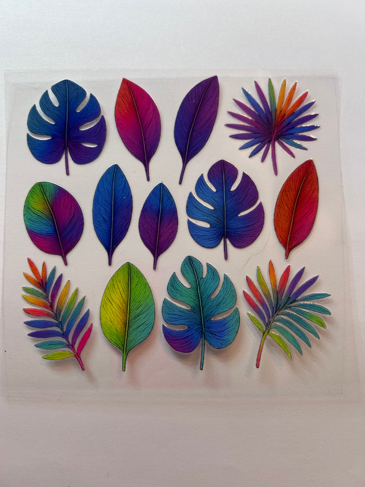 Colorful tropical leaves