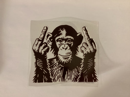 Middle finger monkey