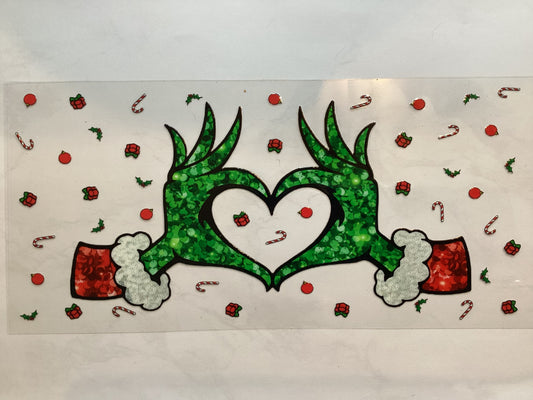 Grinch hand heart