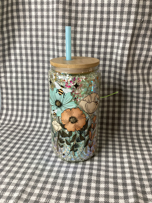 16oz glass handle