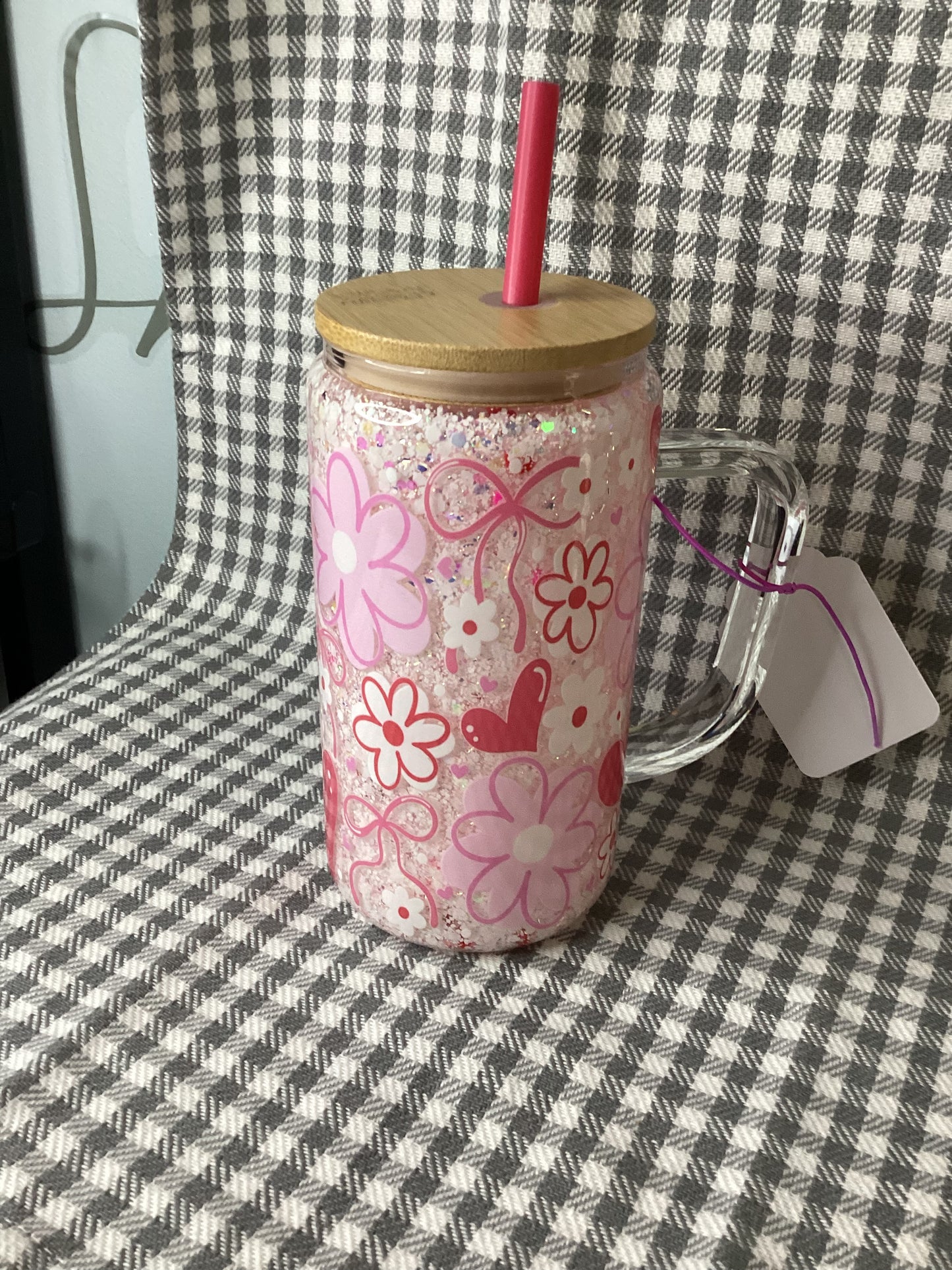16oz glass handle